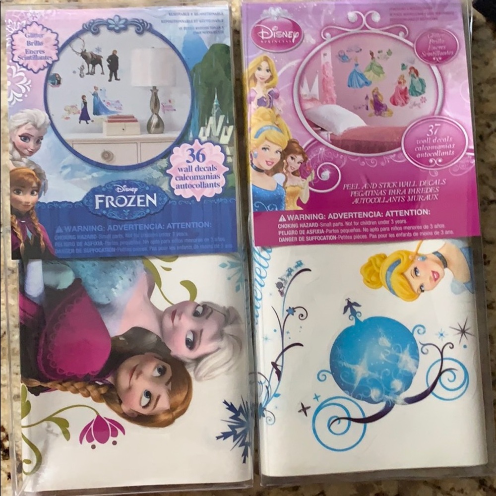 Disney wall decals, Frozen and Princess’s